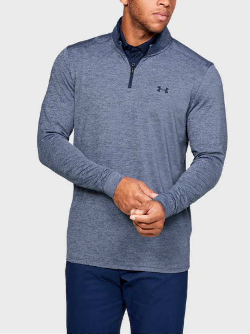 Under Armour Men’s Playoff 2.0 Golf 1/4 Zip Pullover | Blue Heather | Small
